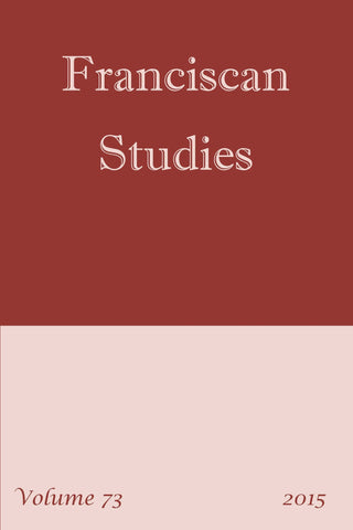 Franciscan Studies - Next Volume (2023) COMING SOON!