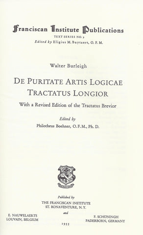 De Puritate Artis Logicae Tractatus Longior