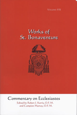 St. Bonaventure's Commentary on Ecclesiastes
