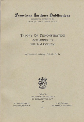 Theory of Demonstration According to William of Ockham