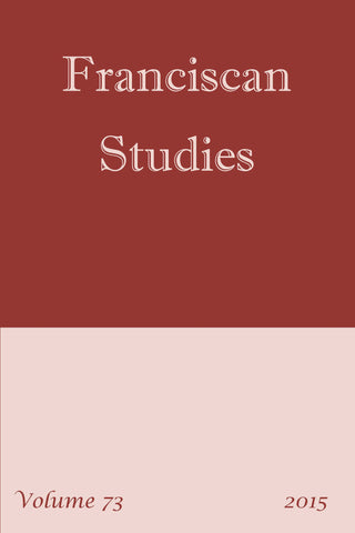 Franciscan Studies - Back Issues